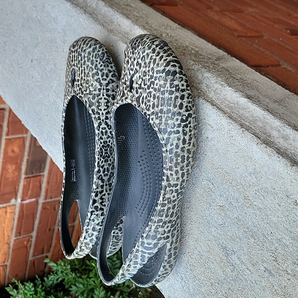 Crocs slingback leopard